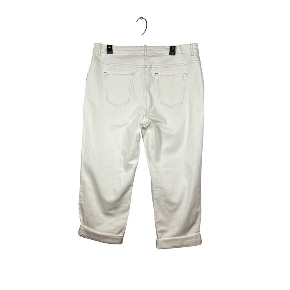 NWT Logo Lori Goldstein Boyfriend Straight Leg, White Jeans, Size 16T - Picture 2 of 8